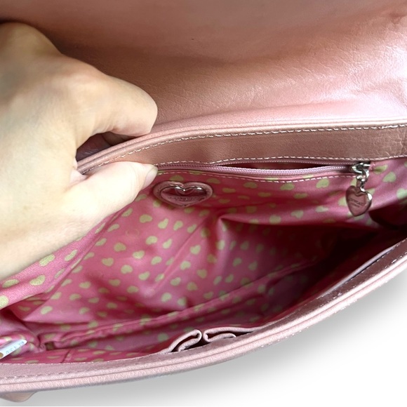 Y2k romantic ruffle Love cat leather shoulder bag Valentine’s edition - Picture 9 of 13